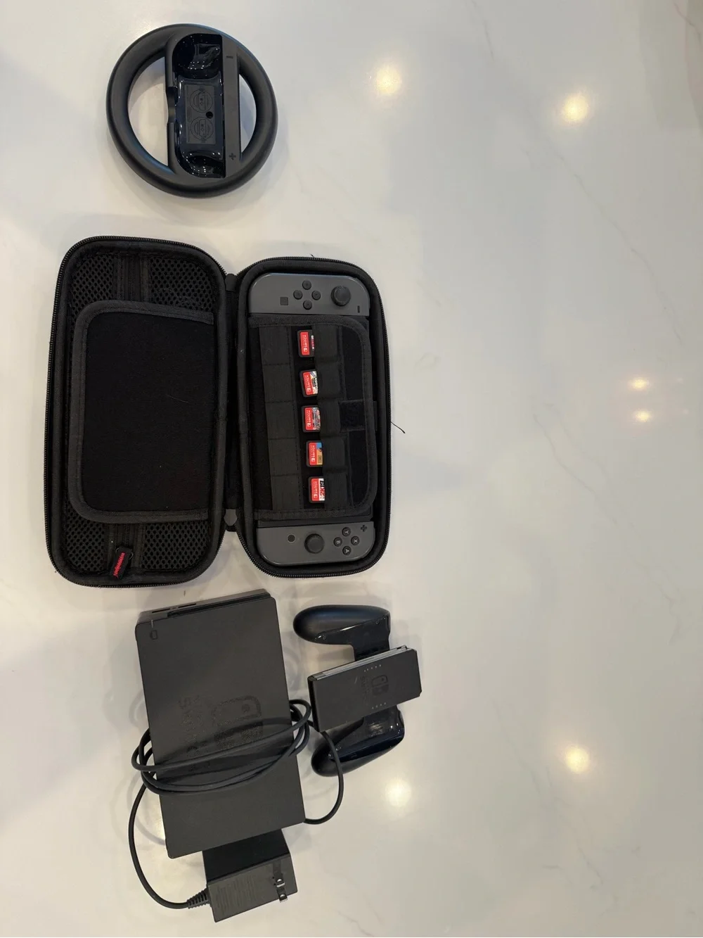 Nintendo Switch Handheld Console with Joy‑Con and Wheel